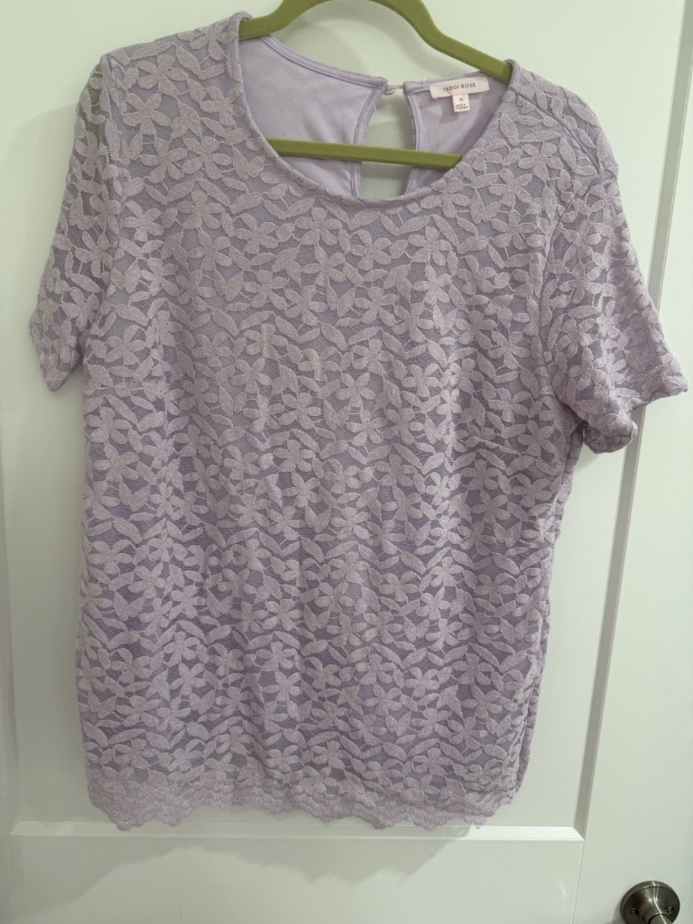 Teddi Rose, Lilac, Short Sleeve Top, Lovely Design, XL